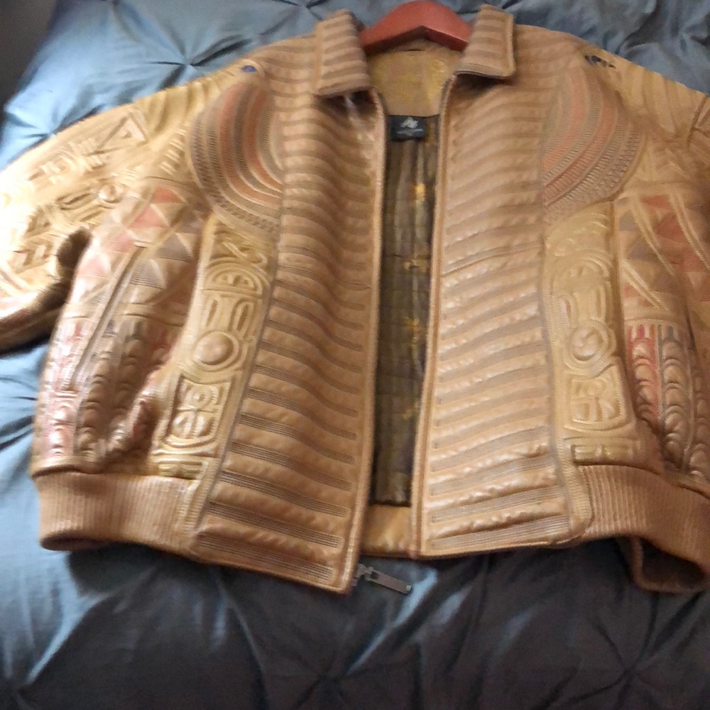 Leather AL Wissam jacket